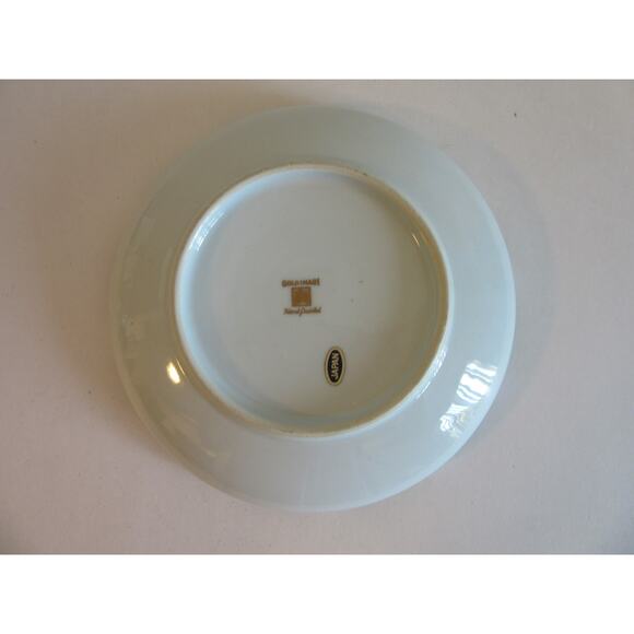 Gold Imari Hand painted Peacock Motif Porcelain Floral Pattern Small Dish - Picture 7 of 13